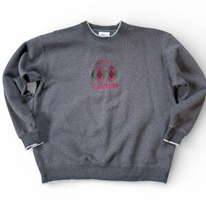 Vintage 90s MCcc Sport Crewneck “Classic Grandpa” Argyle Embroidery Sweatshirt